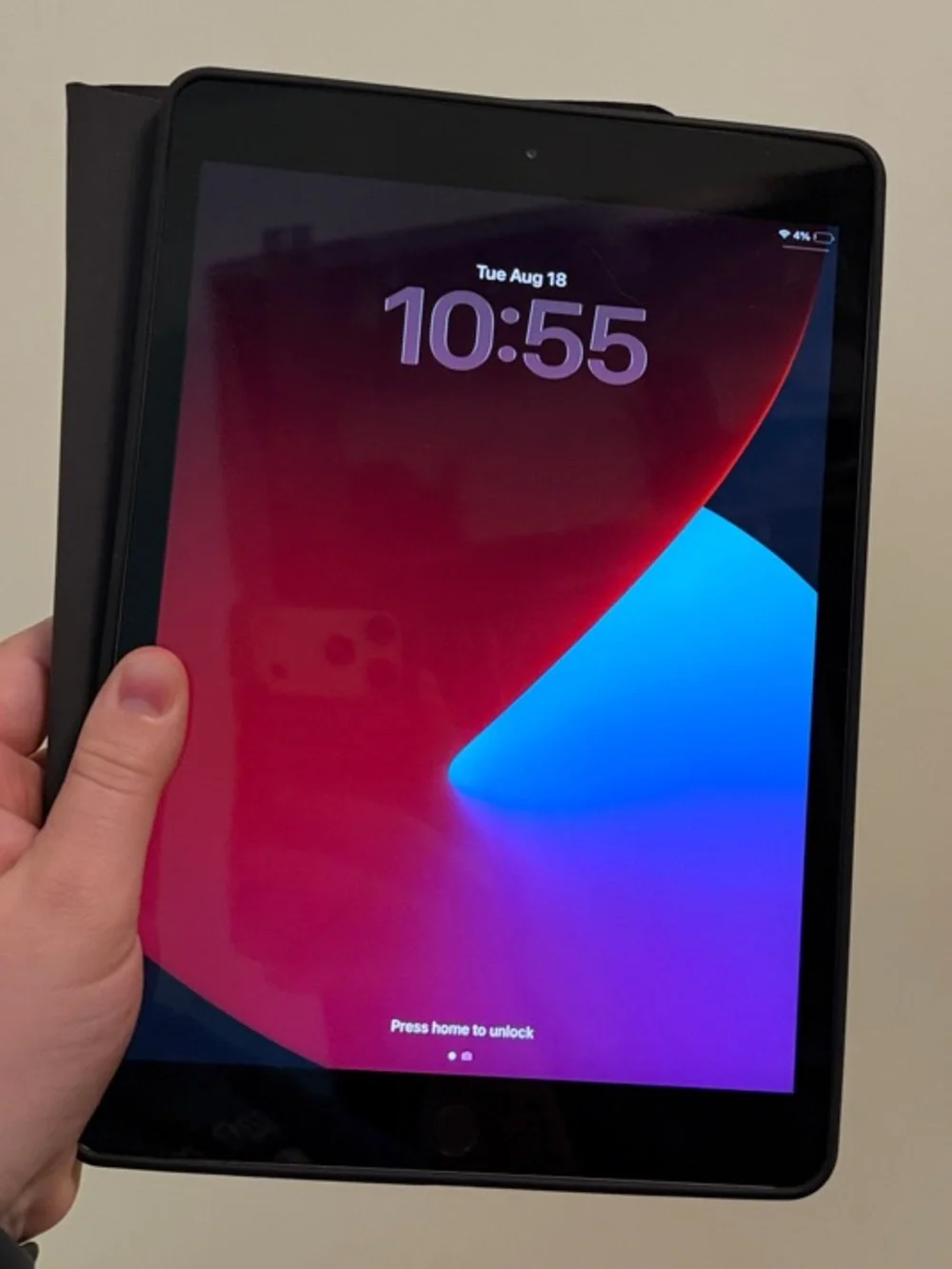 Apple iPad Tablet 8th Generation with keyboard case.